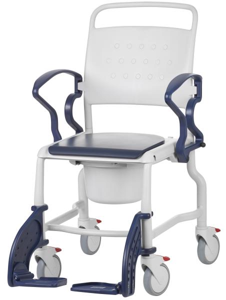 Toilettenrollstuhl BONN grau/blau